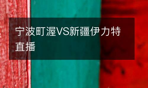 宁波町渥VS新疆伊力特直播